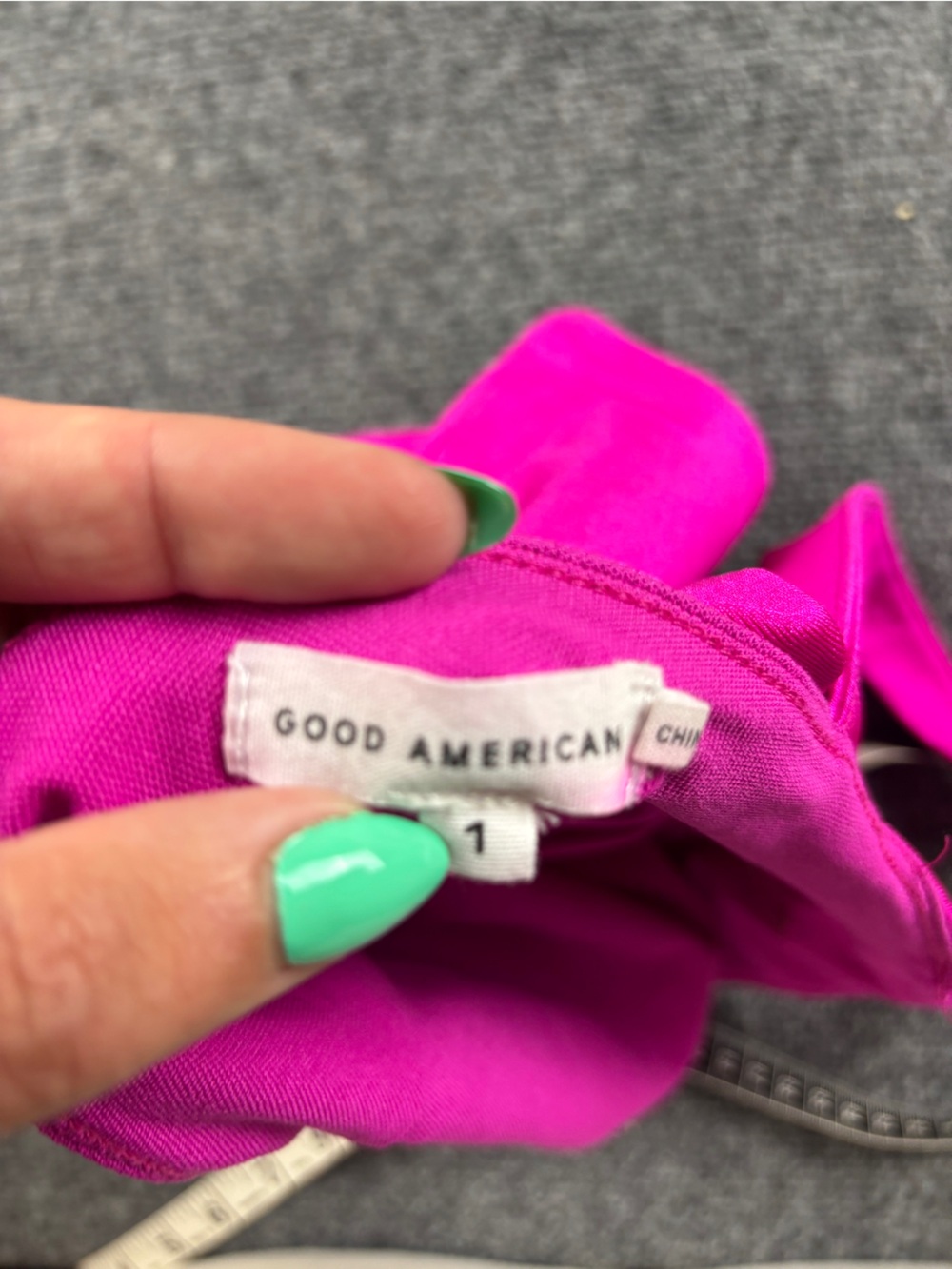 GOOD AMERICAN Women’s Fuchsia Pink Scuba Modern Bodysuit size: 1 - Picture 9 of 9